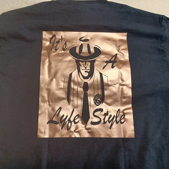 Gangsta & Gentleman short sleeve tee shirt. Medium. Navy blue - Picture 4 of 5